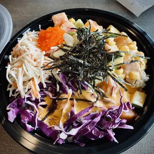 Omega Bowl with 1/2 tuna 1/2 salmon