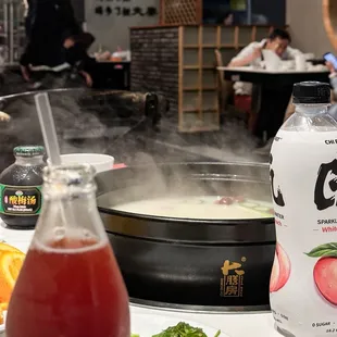 Bone broth soup, Plum juice, Yuanqi shenlin @lesminaddio