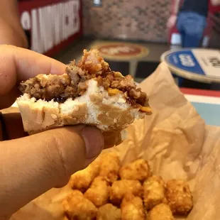 Tots And Bacon Western Burger