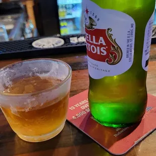Cold beer and chilled shot