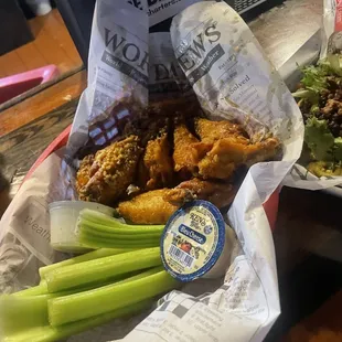 Chicken Wing - medium add minced Garlic