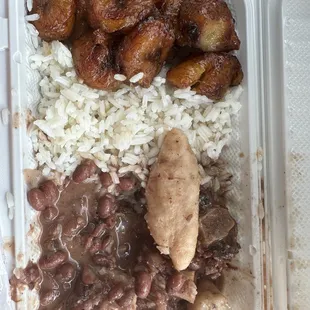 Small Stew Peas meal. Sorry I was so excited I started eating before taking the picture.