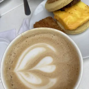 Archetype coffee and Nice Rollz breakfast