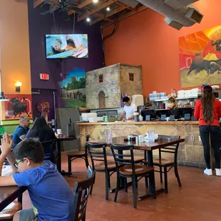 Wall decor/server area