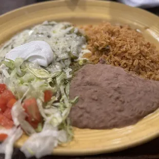 Green Enchilada plate