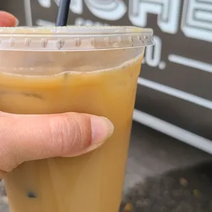 Cold brew with almond milk