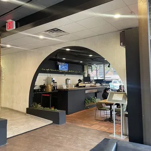 the entrance to the cafe