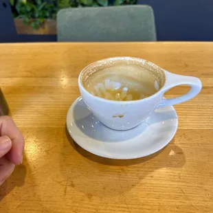 Finished latte! It didn't last long enough for the photo!