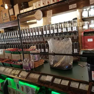 Lots and lots of coffee.  My favorite is chocolate raspberry.