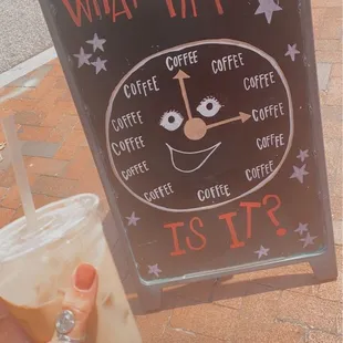 Iced caramel latte