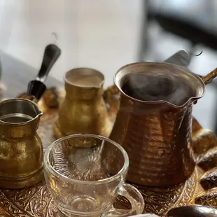 a variety of tea and coffee