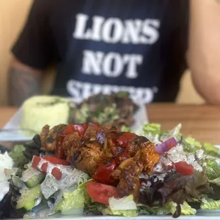 Chicken Breast Kabob Salad