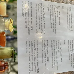 Wine list