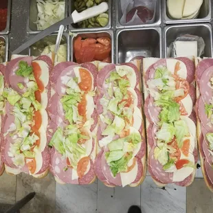 a variety of subs