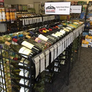 rows of bottles of wine
