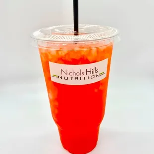 a drink in a plastic cup