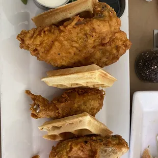 Chicken and waffles.
