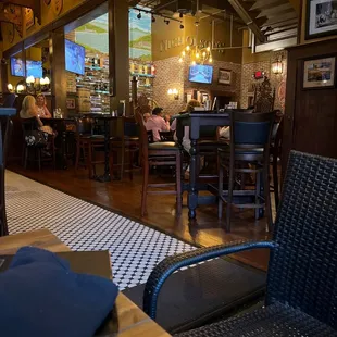 View of tables inside