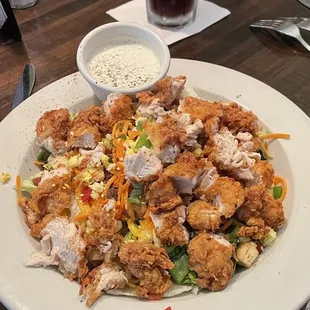 Fried chicken salad