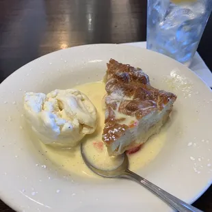 Strawberry Rhubarb Bread Pudding