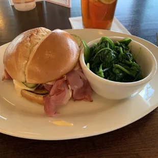 Ham and Cheese and spinach $9 Saturday lunch special
