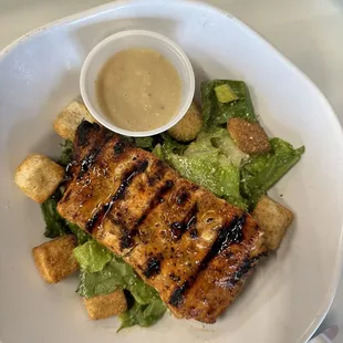 Cesar salad with salmon