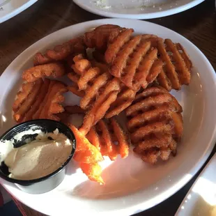 Waffle sweet potato fries
