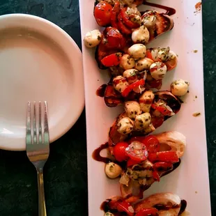 Bruschetta. Love that balsamic glaze.