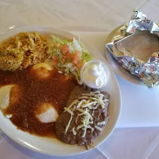 a plate of mexican food