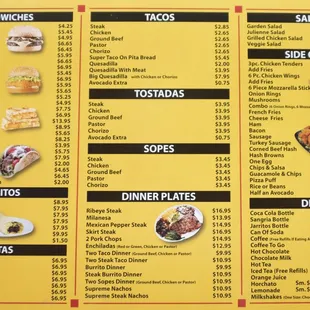 new menus