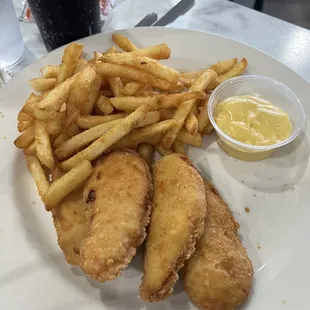 Chicken tenders and fries