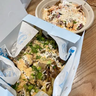 Gyro bowl and Nicks Fries
