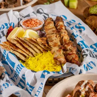 a variety of food