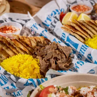 a variety of food