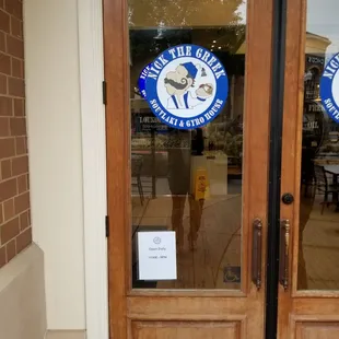 Front door to the restaurant
