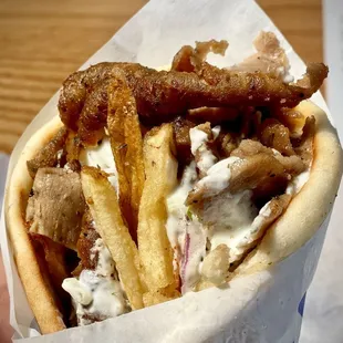 Beef/Lamb Gyro Pita (no tomato)