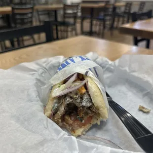 Pork Belly Gyro Pita (instagram: wooneats)