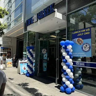 Grand opening of the place with the free lunch today