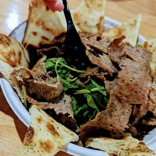 Gyro salad with beef/lamb