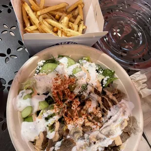 Beef and lamb Gyro Bowl