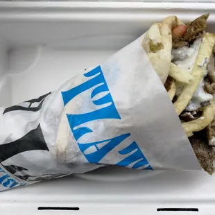 Pork belly gyro