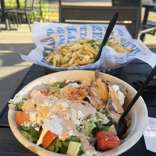 Gyro Bowl and Greek Fries
