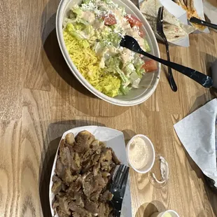 Gyro bowl (meat on the side)