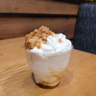 a dessert in a glass