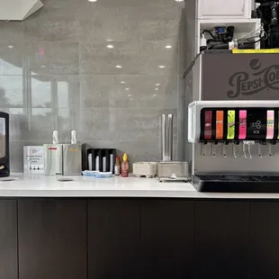 Drink fountain counter