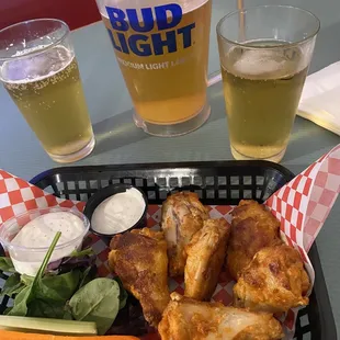 Bone in Buffalo Wings and Stella