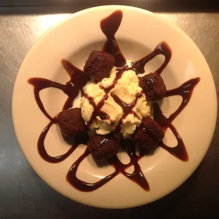 Brownie Bites with Ice Cream