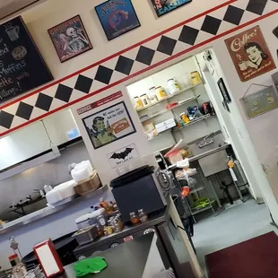 a view of the kitchen