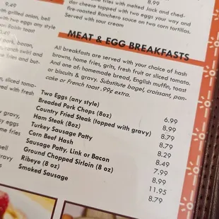 the menu