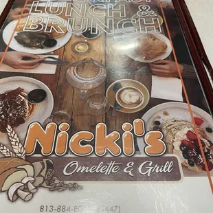 Menu cover